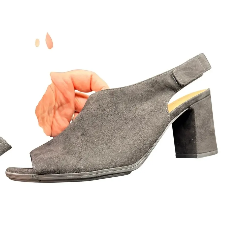 Naturalizer Preston Black Faux Suede Slingback Heel 9.5M